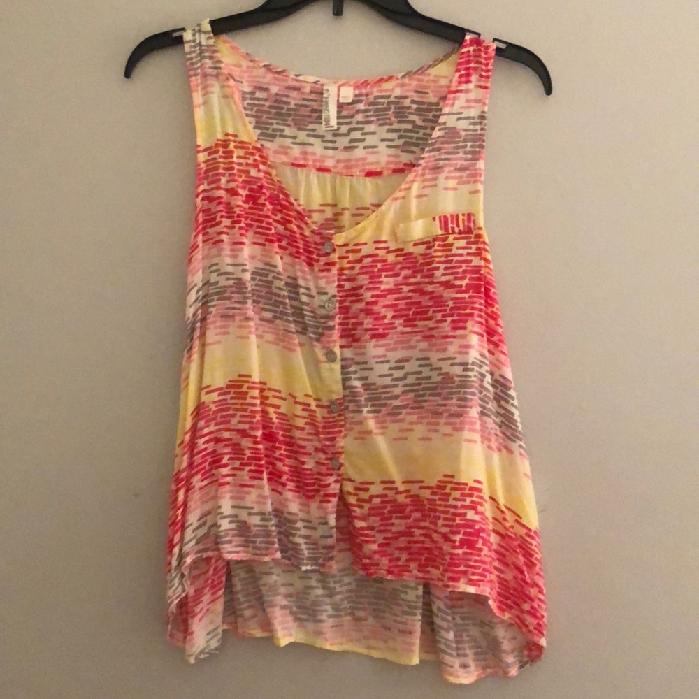 Hangten brand colorful button down tank